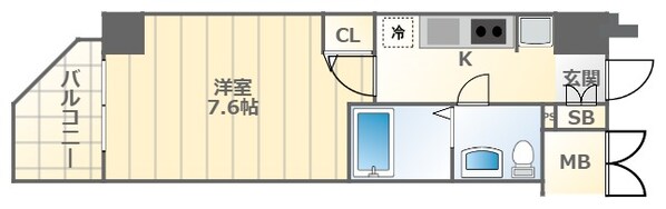 大正駅 徒歩5分 3階の物件間取画像